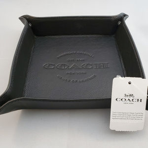 NWT Coach Black Leather Valet Tray